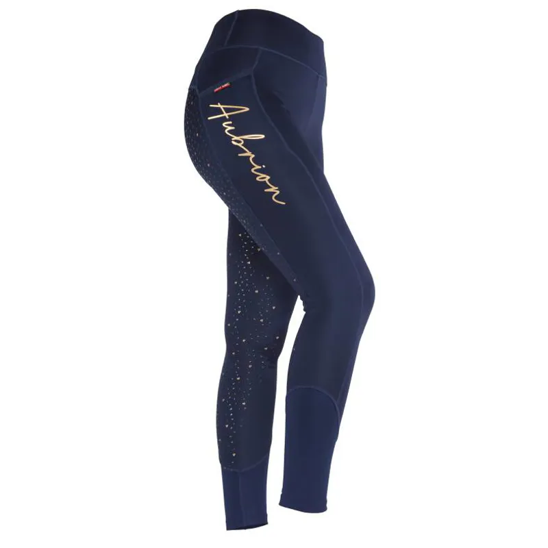 Aubrion Team Winter Riding Tights - Navy Blue 